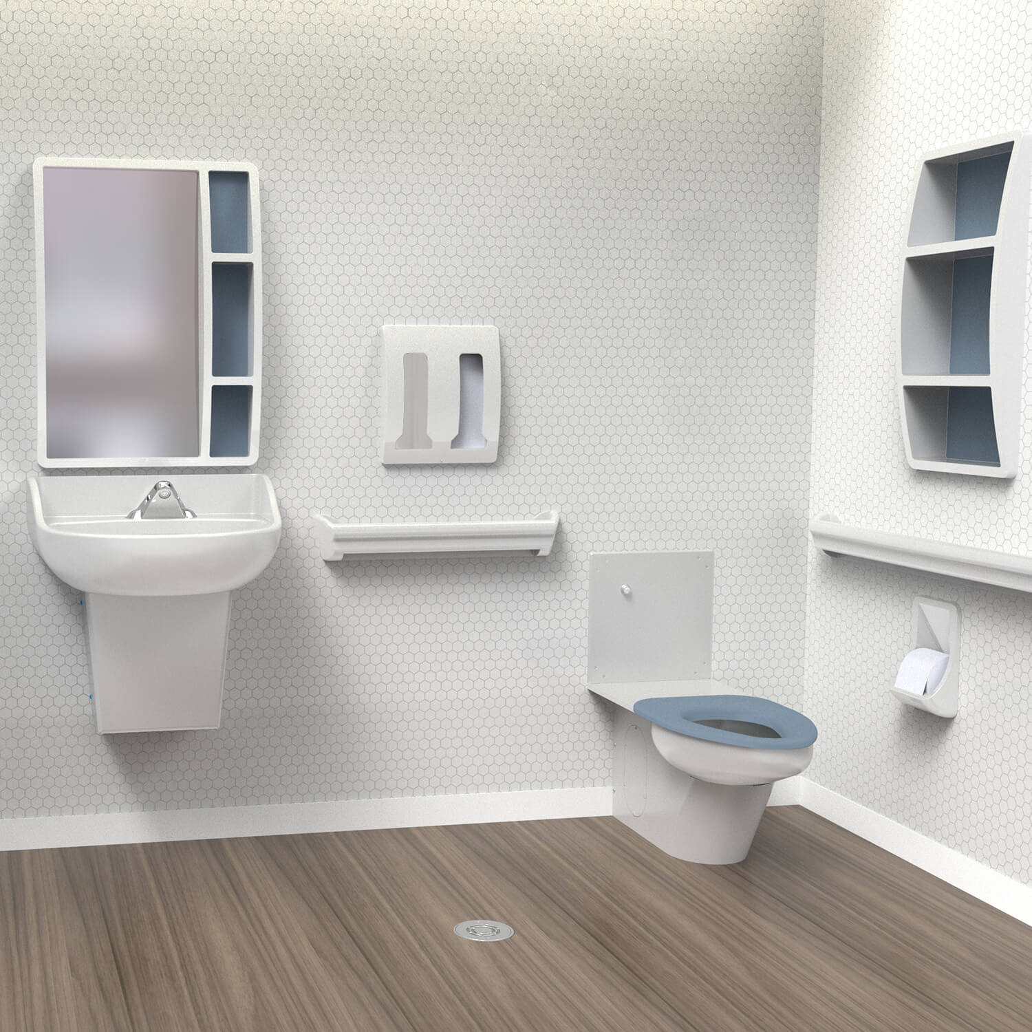 BestCare® Dignity Suite® Ligature-Resistant Toilet Paper Roll Holder -  Whitehall Mfg