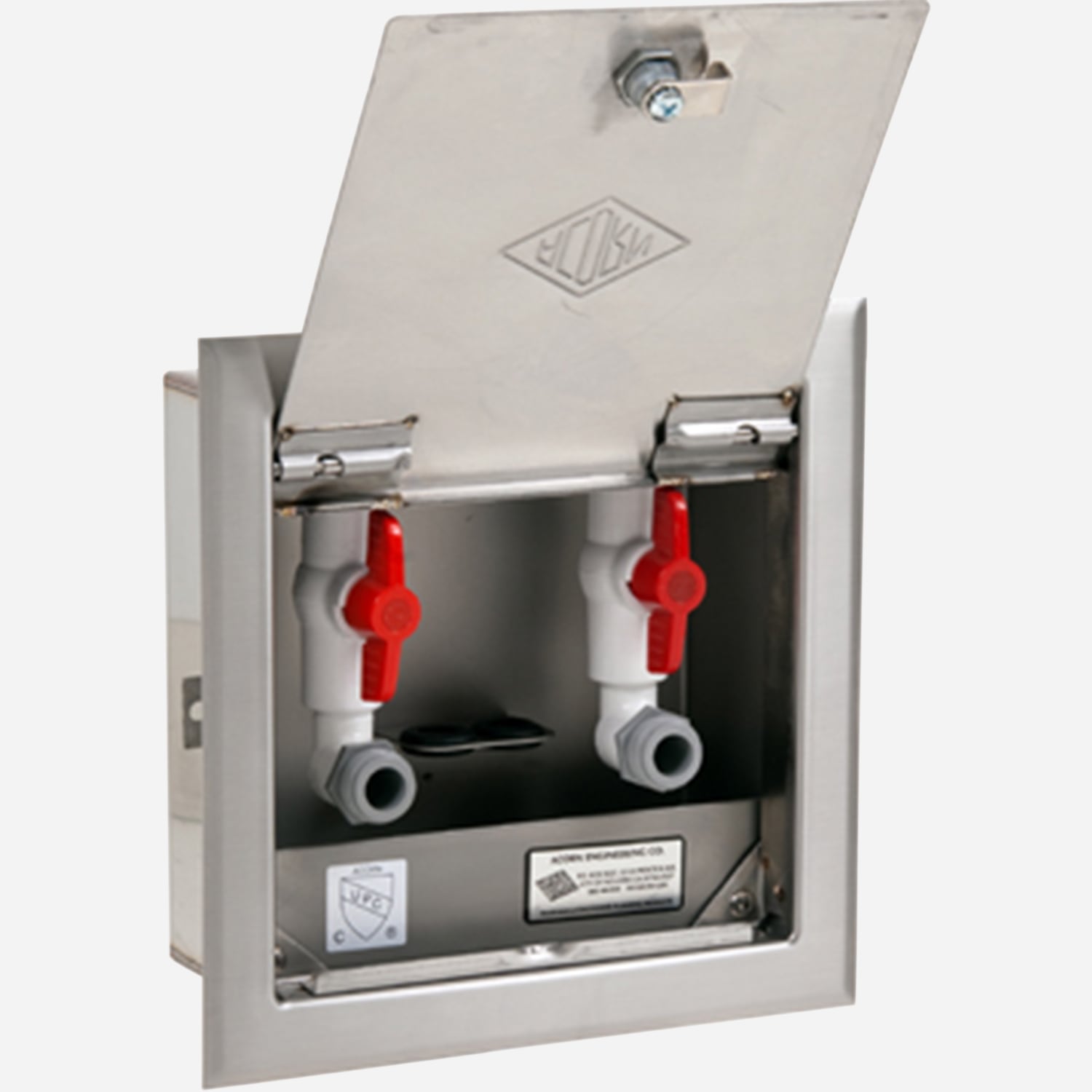 Dialysis Supply Waste Box, Two Valve, WITH Door Whitehall Manufacturing