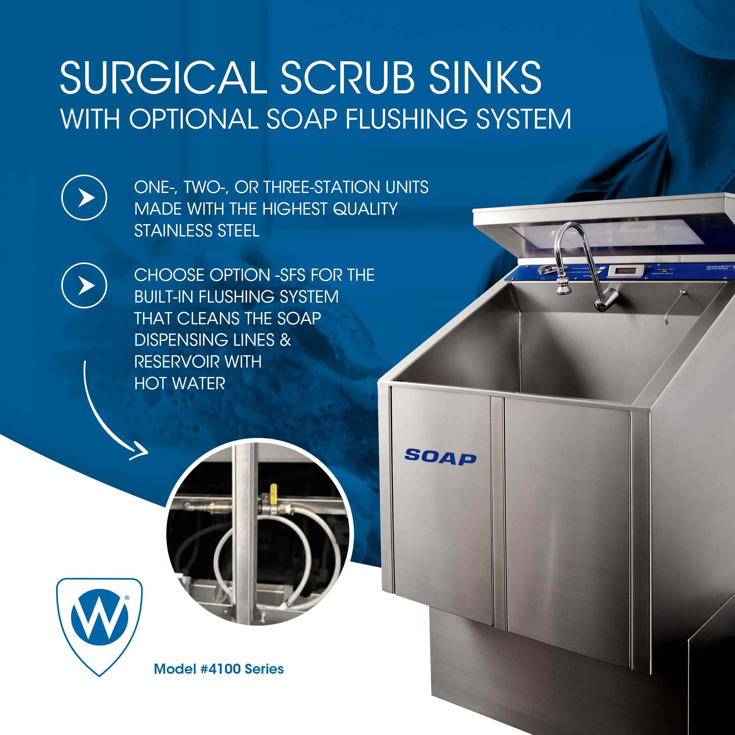 Whitehall Scrub Sink with Soap Whitehall Scrub Sink with Soap
