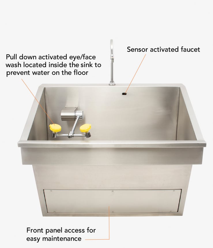 Compact One Station Scrub Sink Ada Compliant Whitehall
